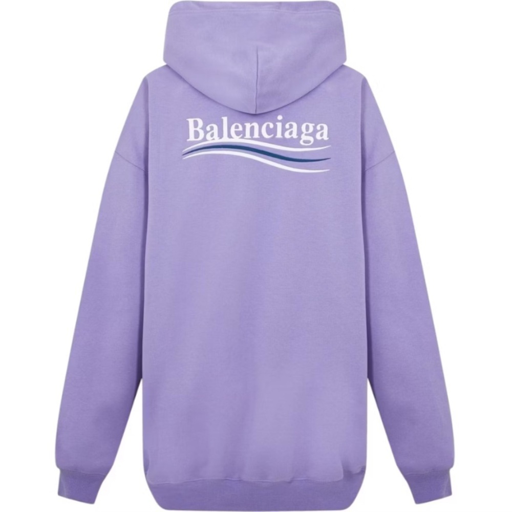 NEW Balenciaga Unisex POLITICAL CAMPAIGN HOODIE PURPLE Lilac